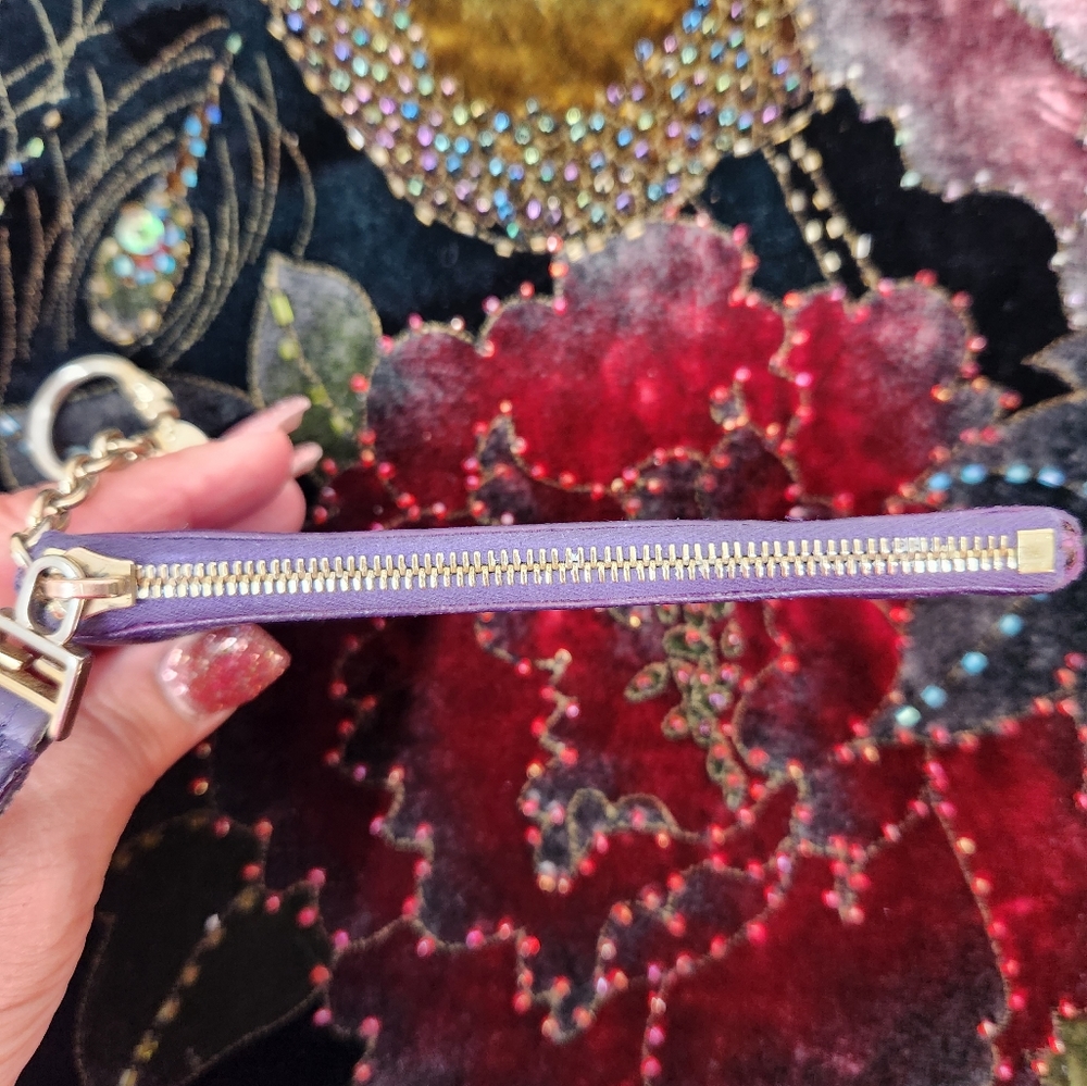 Fendi Purple Embossed Wallet - Picture 6 of 10